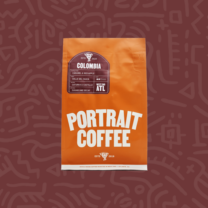 Bag of specialty roast coffee from Colombia, Nariño with notes of Rich Flavors