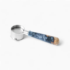 Walnut and resin handle bottomless espresso portafilter