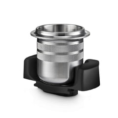 Mazzer Mini G dosing cup and holder close-up