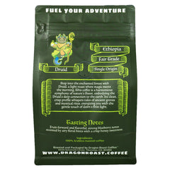 Dragon Roast Druid Ethiopia Light Roast — Bag of specialty roast coffee from Origin Unknown with notes of Rich Flavors — image 3