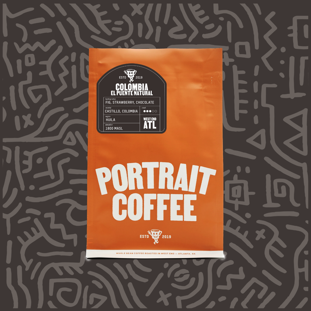 Bag of specialty roast coffee from Colombia, Nariño with notes of Rich Flavors