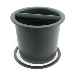 Open-bottom round espresso knock box