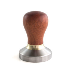 Wood-handled espresso tamper