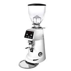 Fiorenzato F83E Pro (Red Speed) Coffee Grinder – white grinder front view