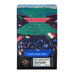 Front of the Forza Italian Roast stadium-themed bag — Kickoff Forza Italian Roast Coffee Blend