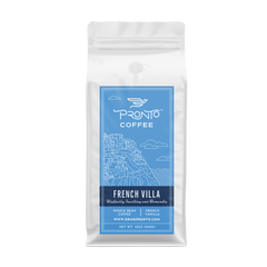 French Villa French vanilla flavored Arabica coffee front package