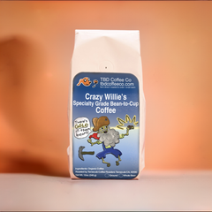TBD Crazy Willie’s Blonde Espresso coffee package