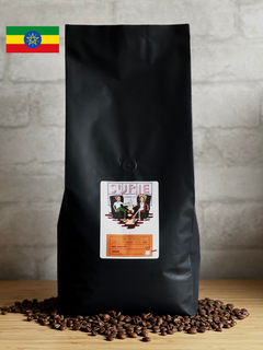 Surje bulk coffee bag with an Ethiopia flag