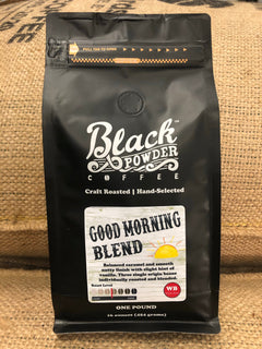 Good Morning Blend bag against a wooden background