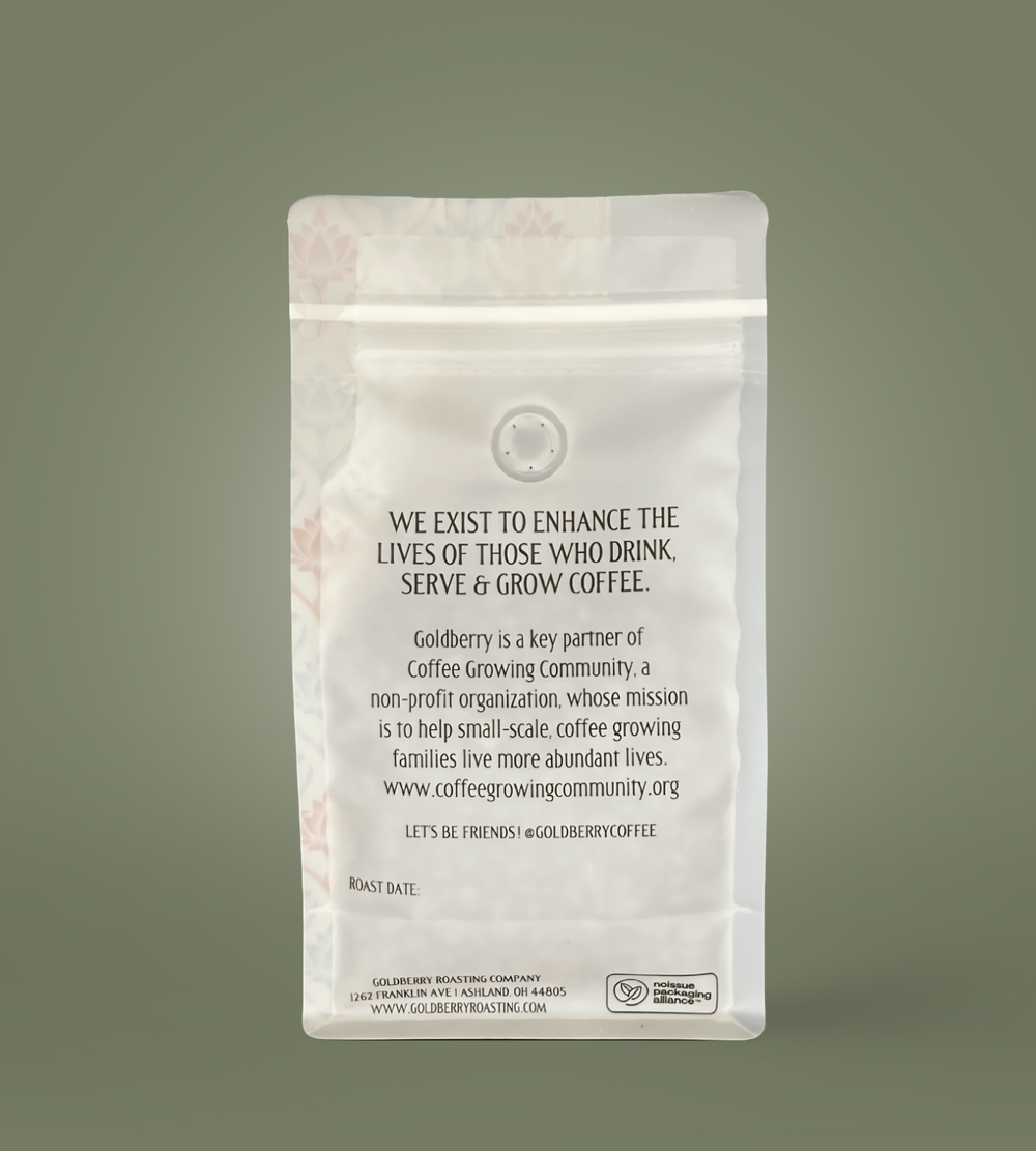 Bag of specialty roast coffee from Origin Unknown with notes of Rich Flavors