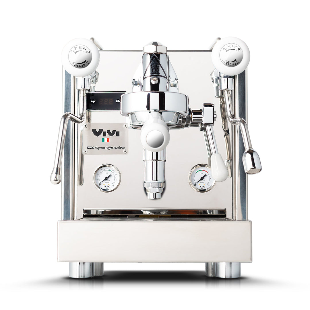Izzo Vivi PID espresso machine with white side panels