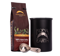 Kona Coffee, Canister & Scoop Gift Set