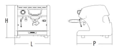 La Spaziale Dream front and side technical outline drawing