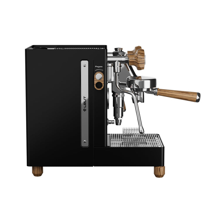 Lelit MaraX3 black heat exchanger espresso machine side view