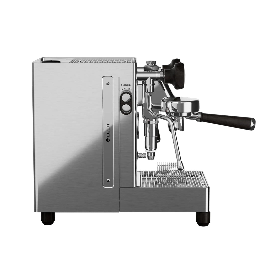 Lelit MaraX3 brushed stainless steel side profile