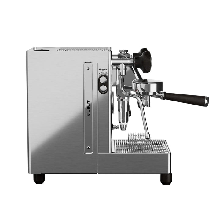 Lelit MaraX3 brushed stainless steel side profile