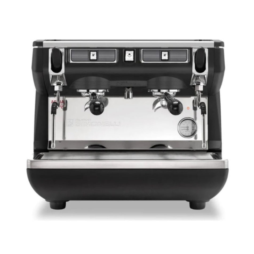 Nuova Simonelli Appia Life Compact 2 Group semi-automatic espresso machine in black