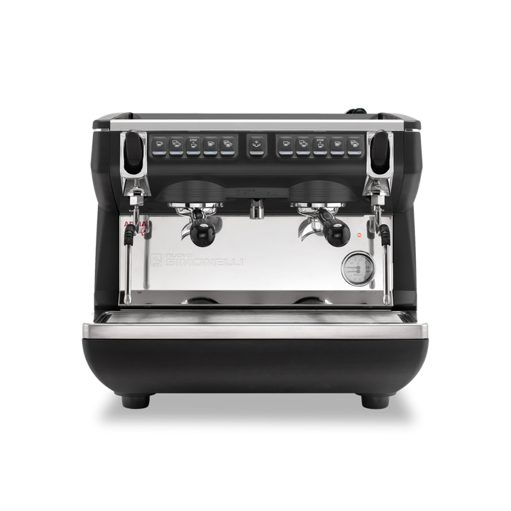 Nuova Simonelli Appia Life Compact 2 Group volumetric espresso machine in black