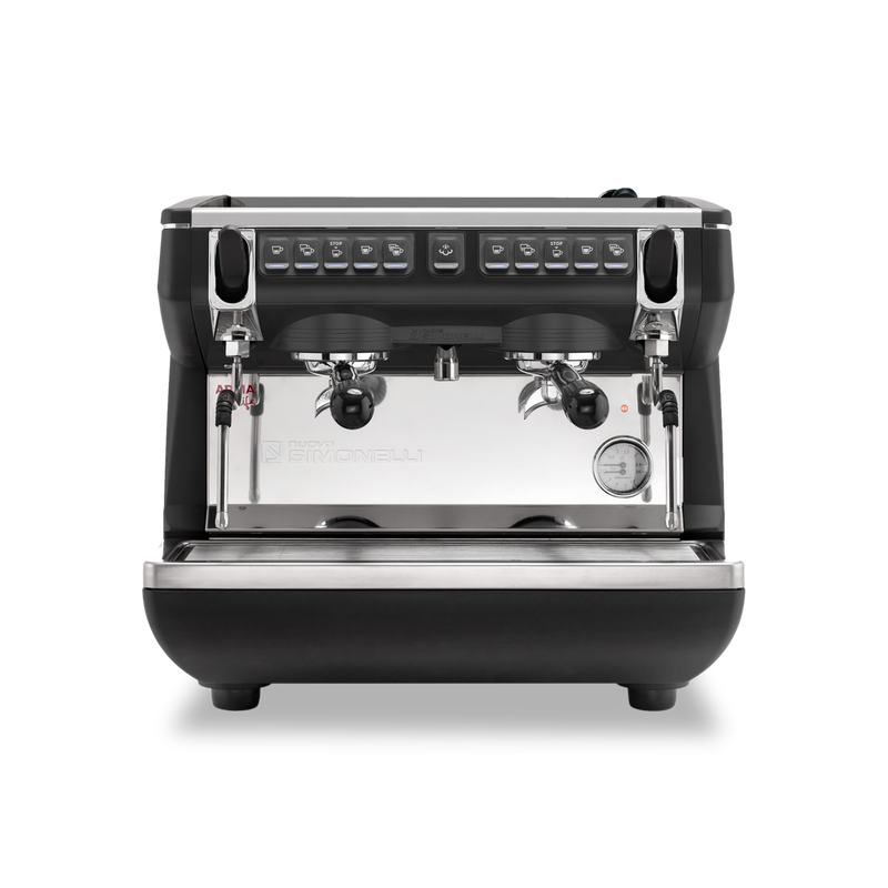 Nuova Simonelli Appia Life Compact 2 Group volumetric espresso machine in black