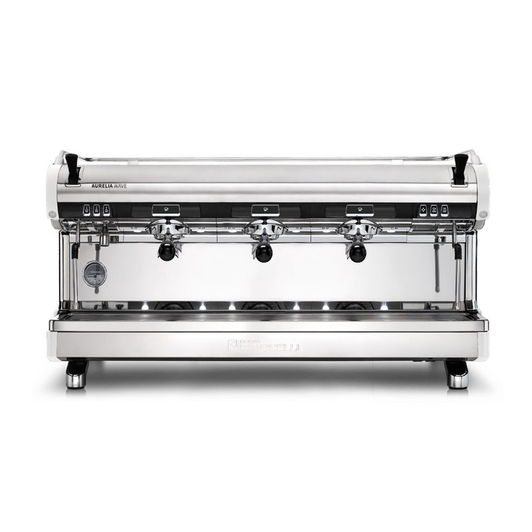 Aurelia Wave Semi-Automatic 3 Group commercial espresso machine angled view