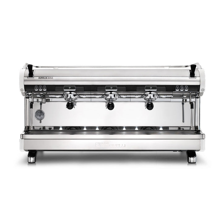 Aurelia Wave Semi-Automatic 3 Group commercial espresso machine angled view