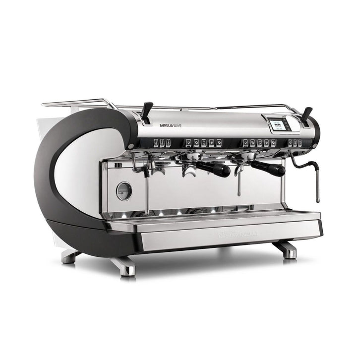 Aurelia Wave Volumetric 2 Group commercial espresso machine angled view