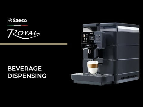 Official Saeco Royal OTC beverage dispensing demonstration