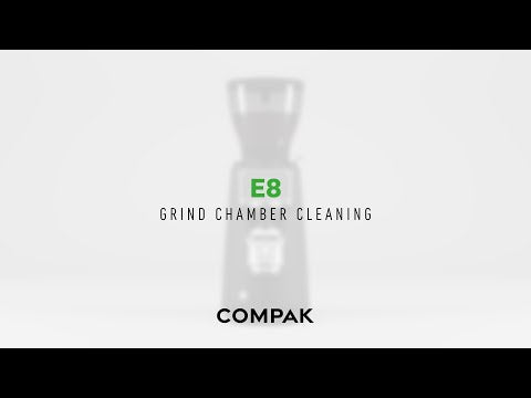 Compak E8 OD LLS official grinding-chamber cleaning guide
