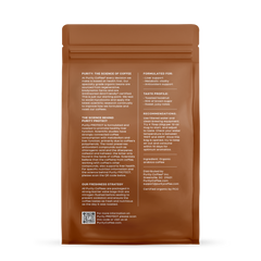 Purity PROTECT Light-Medium Roast Ground Coffee — back of ground-coffee bag