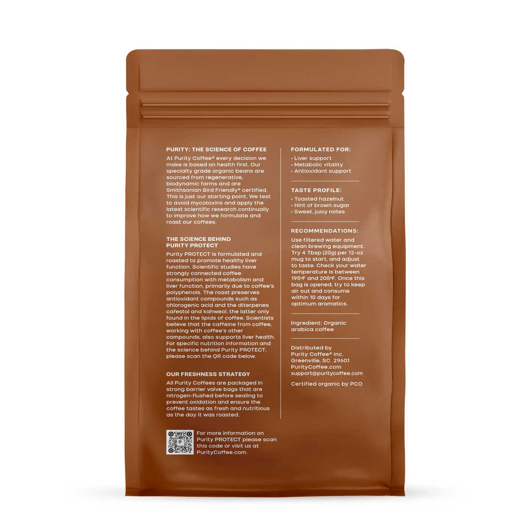 Bag of medium roast coffee from Origin Unknown with notes of Rich Flavors