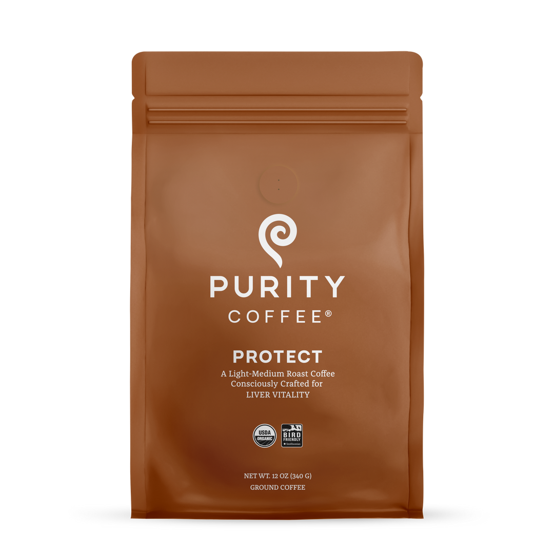 Bag of medium roast coffee from Origin Unknown with notes of Rich Flavors