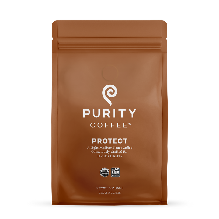 Bag of medium roast coffee from Origin Unknown with notes of Rich Flavors
