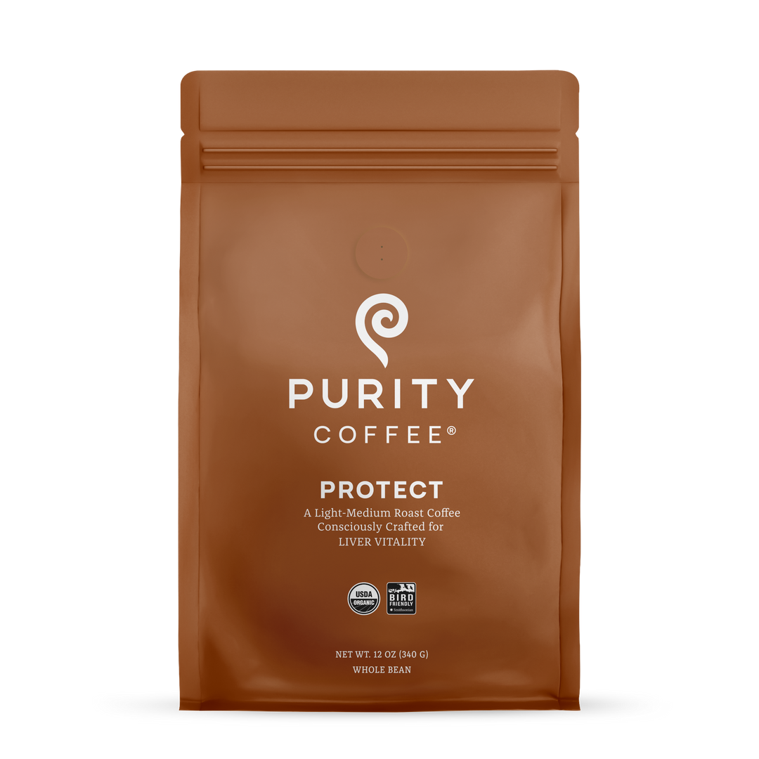 Bag of medium roast coffee from Origin Unknown with notes of Rich Flavors