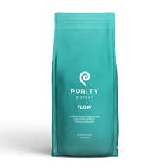 Purity FLOW Organic Medium Roast Whole Bean Coffee — front of 5 lb coffee bag