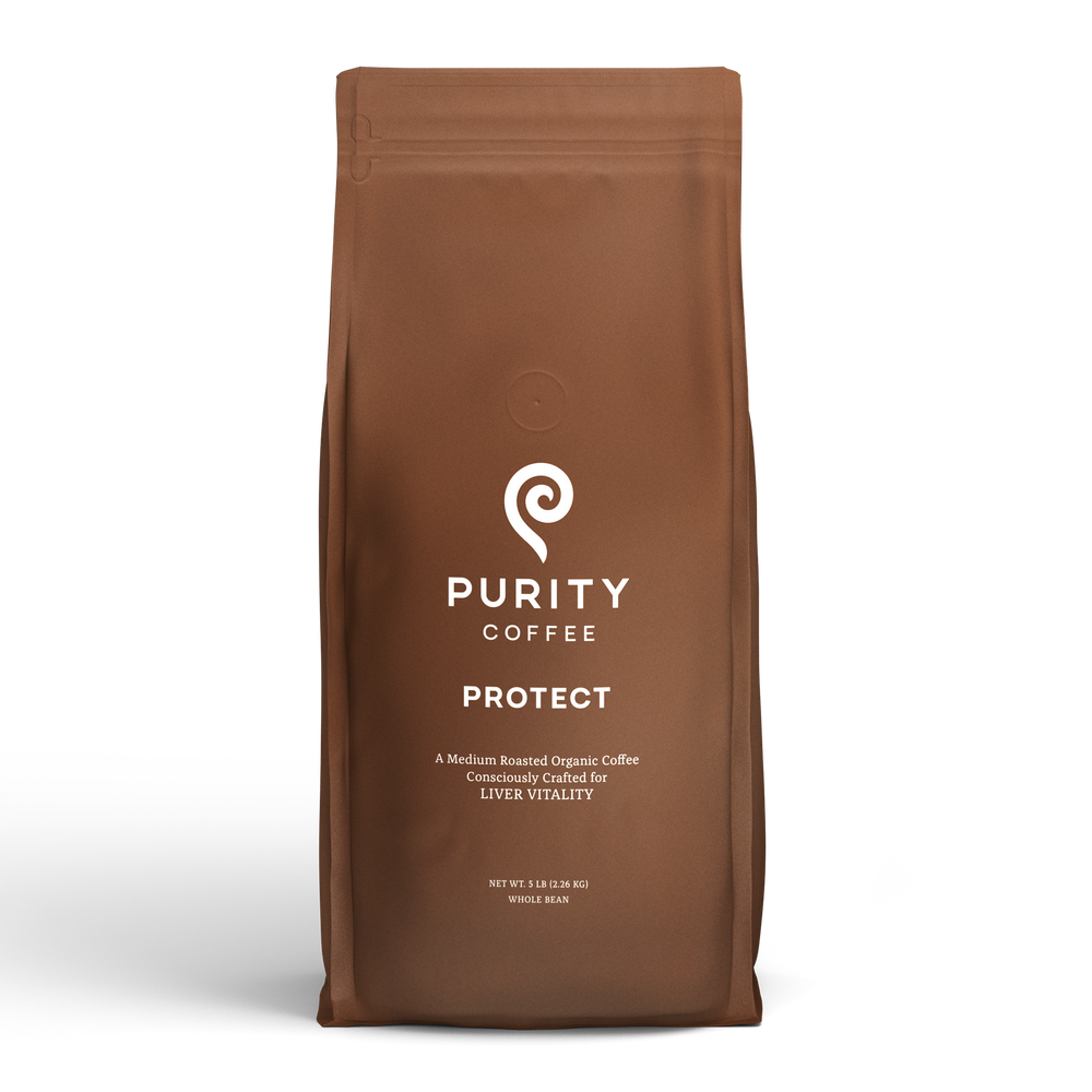 Bag of medium roast coffee from Origin Unknown with notes of Rich Flavors