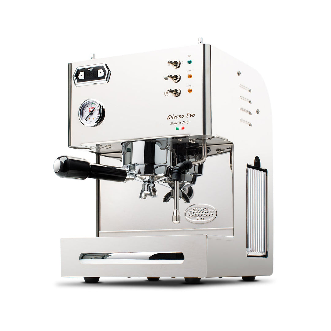 Quick Mill Silvano Evo espresso machine three-quarter view