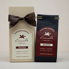 GABEE Panama Geisha washed coffee gift bag and presentation box