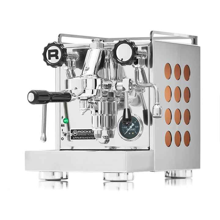 Rocket Appartamento steam wand and drip tray detail