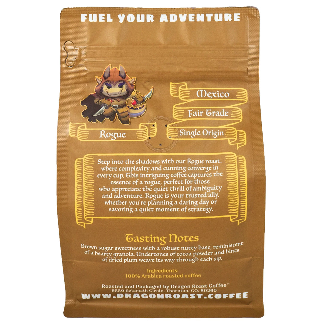 Bag of specialty roast coffee from Origin Unknown with notes of Rich Flavors