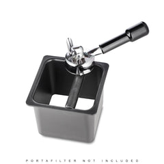 Barista Basics Knockbox Open Bottom (6" x 6" x 5") showing product packaging
