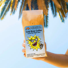 Cold Brew Is So Hot Right Now coffee with palm-tree backdrop