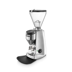 Mazzer Super Jolly V Up Electronic Espresso Grinder – silver grinder front view