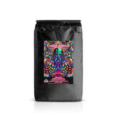 Haluan Mexican Chocolate coffee bag with colorful artwork