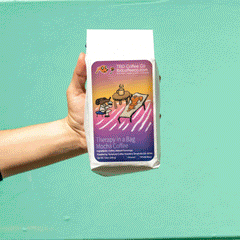 Therapy in a Bag mocha coffee animated product graphic