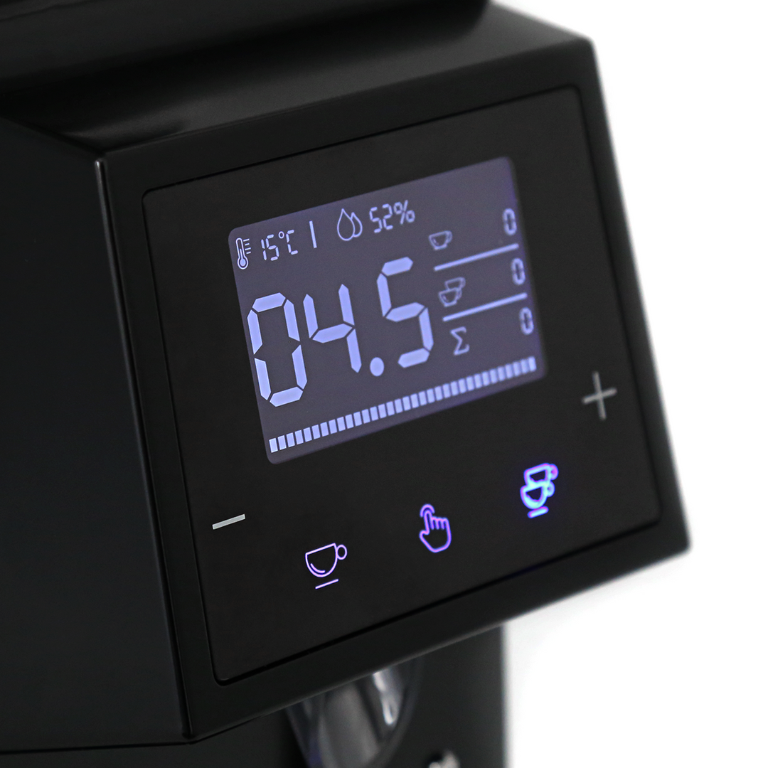 CK74 digital control panel showing single, manual and double dose controls