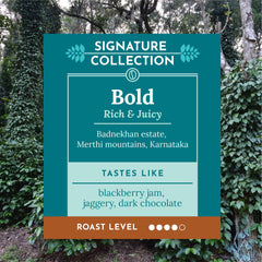 Kaveri Badnekhan Medium-Dark Roast Coffee Bold signature coffee information graphic — image 2