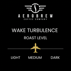 Wake Turbulence roast scale showing medium roast