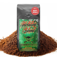 Warpath Holiday Flavored Coffee — front package, image 1