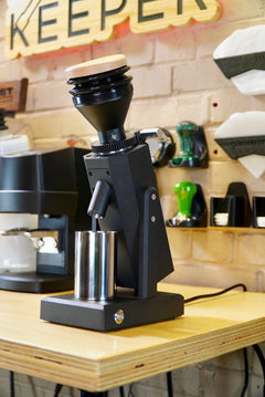 Turin SK40 espresso grinder angled product view