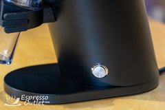 Turin DF54 metal power button and compact base close-up